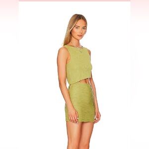 Superdown Eleanor Skirt Set in Olive